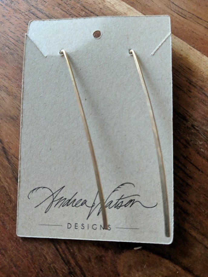 Earrings made by Andrea Watson of Andrea Watson Designs.